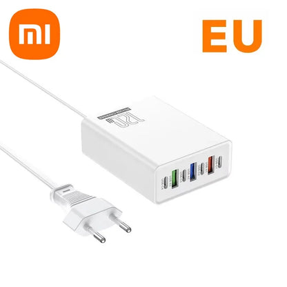 Xiaomi Phone Desktop Charger 120W Adapter Power Multiports USB Type-C Fast Charging EU/US/UK Plug For iPhone Xiaomi Huawei - Merit Sell
