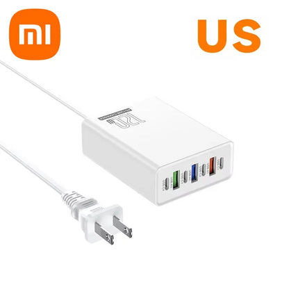 Xiaomi Phone Desktop Charger 120W Adapter Power Multiports USB Type-C Fast Charging EU/US/UK Plug For iPhone Xiaomi Huawei - Merit Sell