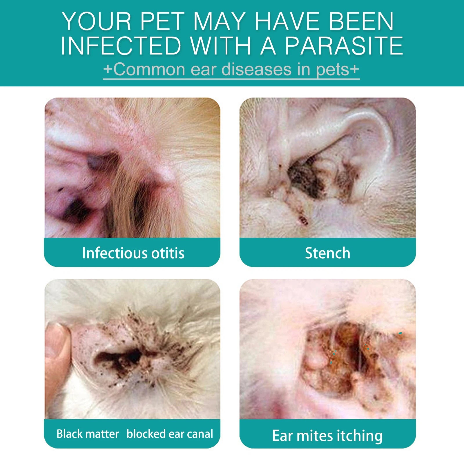 YEGBONG 50pcs Hypoallergenic Pet Ear Cleaning Finger Sleeves Pre Soaked Gentle Solution for Dogs and Cats Mite Control Ear Debri - Merit Sell