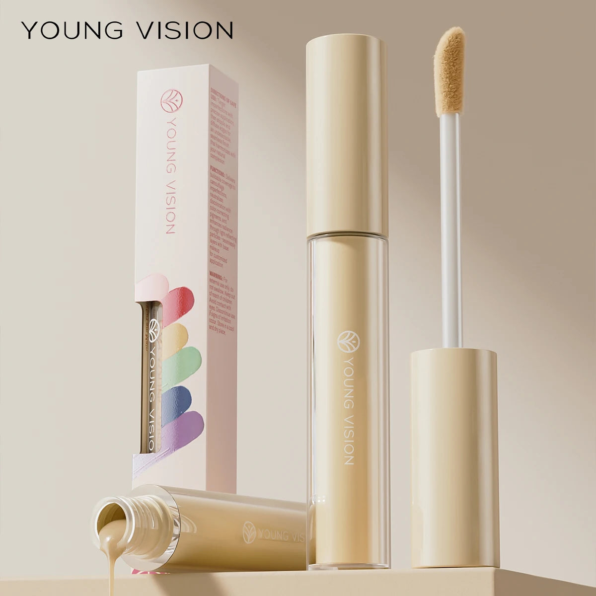 Yellow Orange Liquid Concealer Foundation Primer Base Facial Repair Dark Circles Corrector Skin Tone Purple Brighten Concealer - Merit Sell