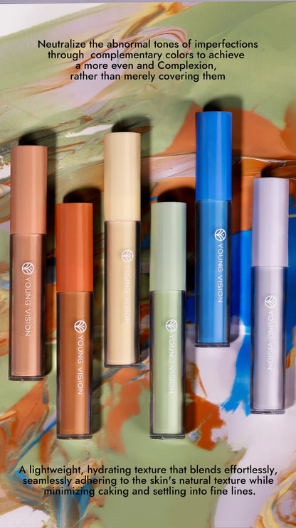 Yellow Orange Liquid Concealer Foundation Primer Base Facial Repair Dark Circles Corrector Skin Tone Purple Brighten Concealer - Merit Sell