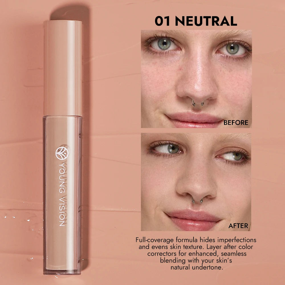 Yellow Orange Liquid Concealer Foundation Primer Base Facial Repair Dark Circles Corrector Skin Tone Purple Brighten Concealer - Merit Sell