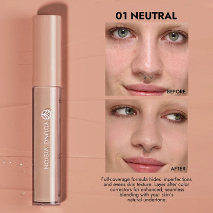 Yellow Orange Liquid Concealer Foundation Primer Base Facial Repair Dark Circles Corrector Skin Tone Purple Brighten Concealer - Merit Sell