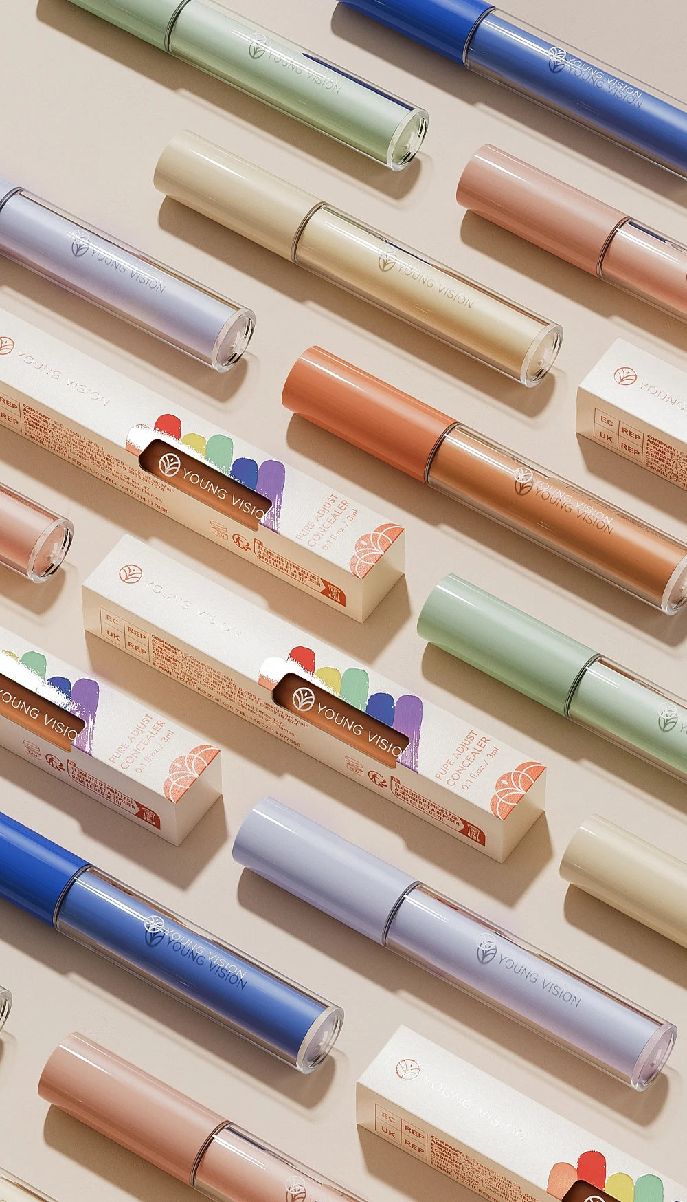 Yellow Orange Liquid Concealer Foundation Primer Base Facial Repair Dark Circles Corrector Skin Tone Purple Brighten Concealer - Merit Sell