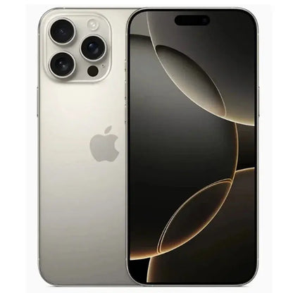 Apple iPhone 16 Pro Max 256GB unlocked in silver showing front and back view with triple camera