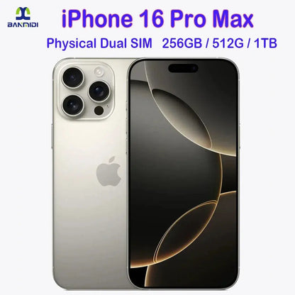 Buy iPhone 16 Pro Max 256GB online showing front and back view with triple camera system