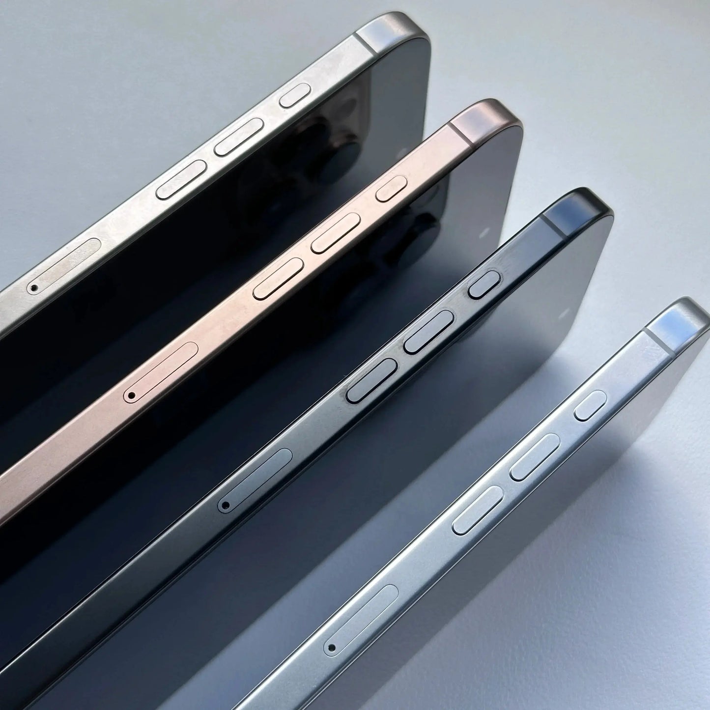 Buy iPhone 16 Pro Max 256GB online showing four side views of sleek smartphones in different colors