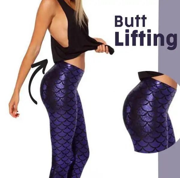 Leg Shaping Reflective Mermaid Leggings