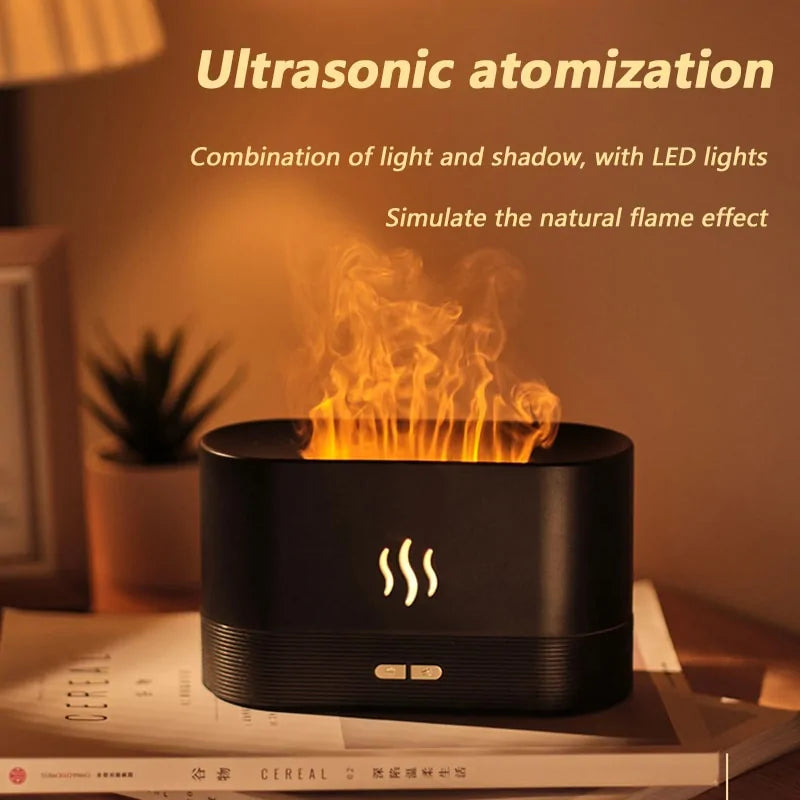 180ML Flame Ultrasonic Humidifier | Soothing Mist