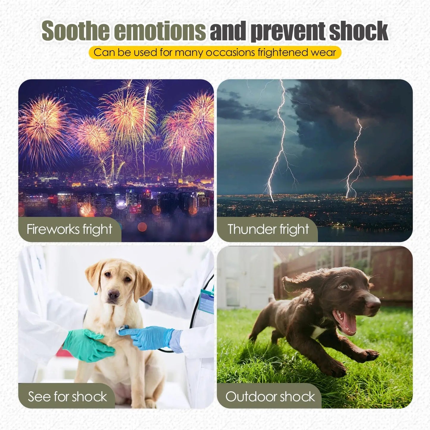 Merit Sell dog jacket for winter protecting dogs from fireworks fright thunder fright and outdoor shock