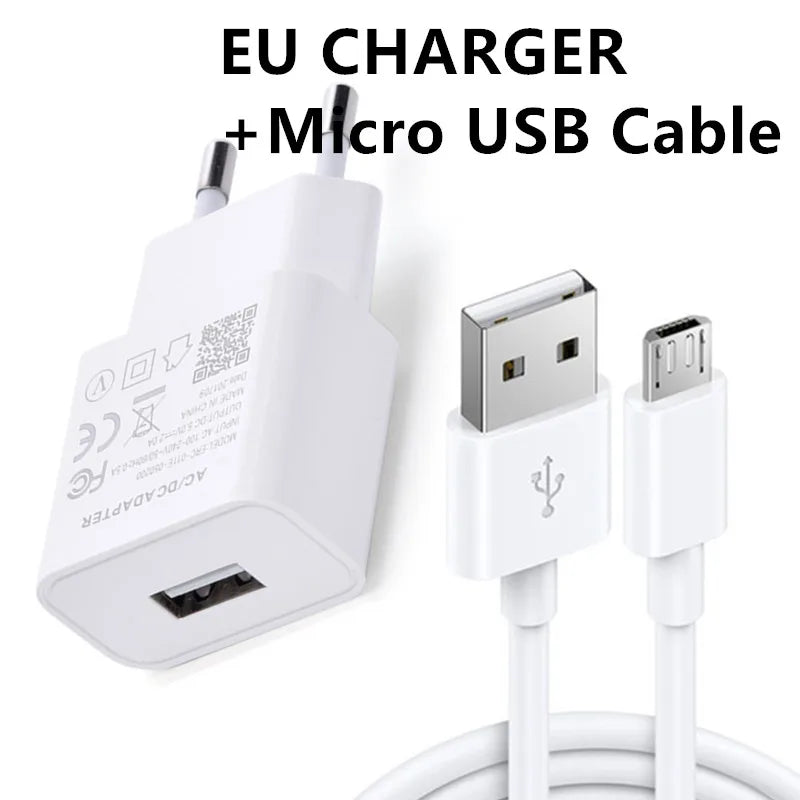 for Xiaomi redmi Charger 5V 2A EU Type-C Micro USB Cable Phone Charging Adapter FOR Redmi Note 11 10 9 3 4 6 7 8 8T Pro 4X 5 5S - Merit Sell