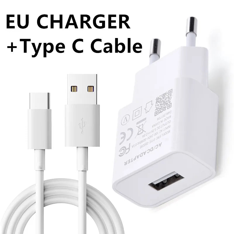 for Xiaomi redmi Charger 5V 2A EU Type-C Micro USB Cable Phone Charging Adapter FOR Redmi Note 11 10 9 3 4 6 7 8 8T Pro 4X 5 5S - Merit Sell
