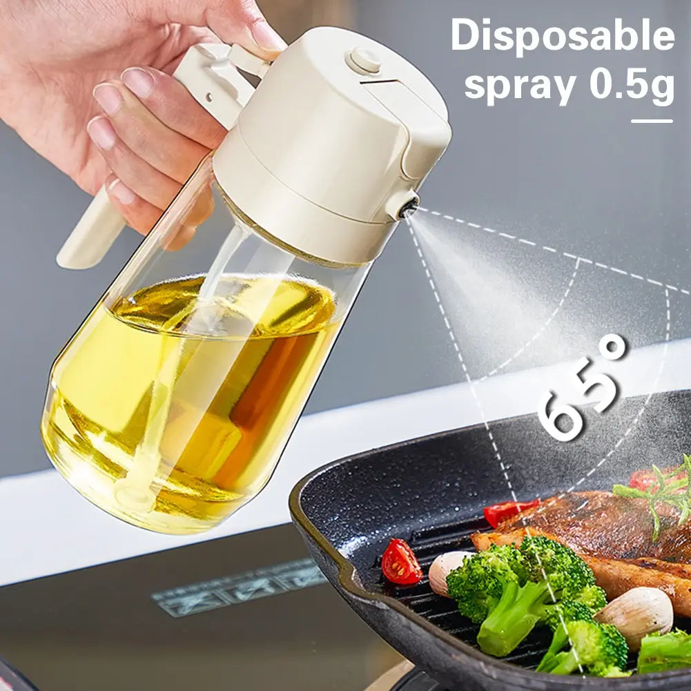 2-in-1 Kitchen Oil Spray Bottle | Efficient Cooking Tool