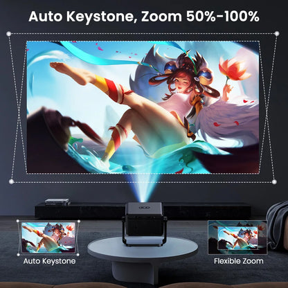 iSinbox 1080P Smart Projector 680ANSI Android 13 WiFi6 BT5.3 Portable Outdoor Home Video Beam Projector HDMI Auto Keystone - Merit Sell