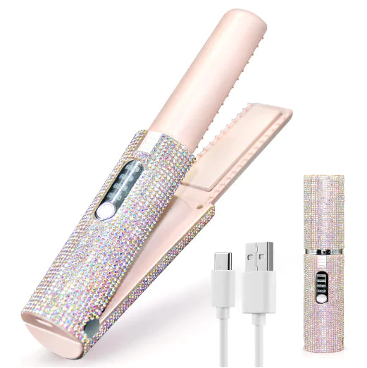 Glam Luxe Portable Rechargeable Diamond Hair Straightener