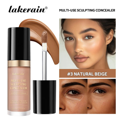 lakerain 5 color multipurpose concealer natural finish brighten skin tone cover dark circles concealer liquid - Merit Sell