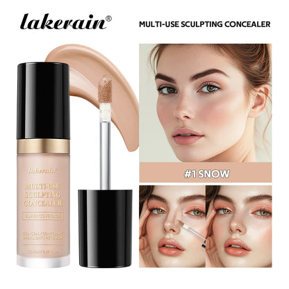 lakerain 5 color multipurpose concealer natural finish brighten skin tone cover dark circles concealer liquid - Merit Sell