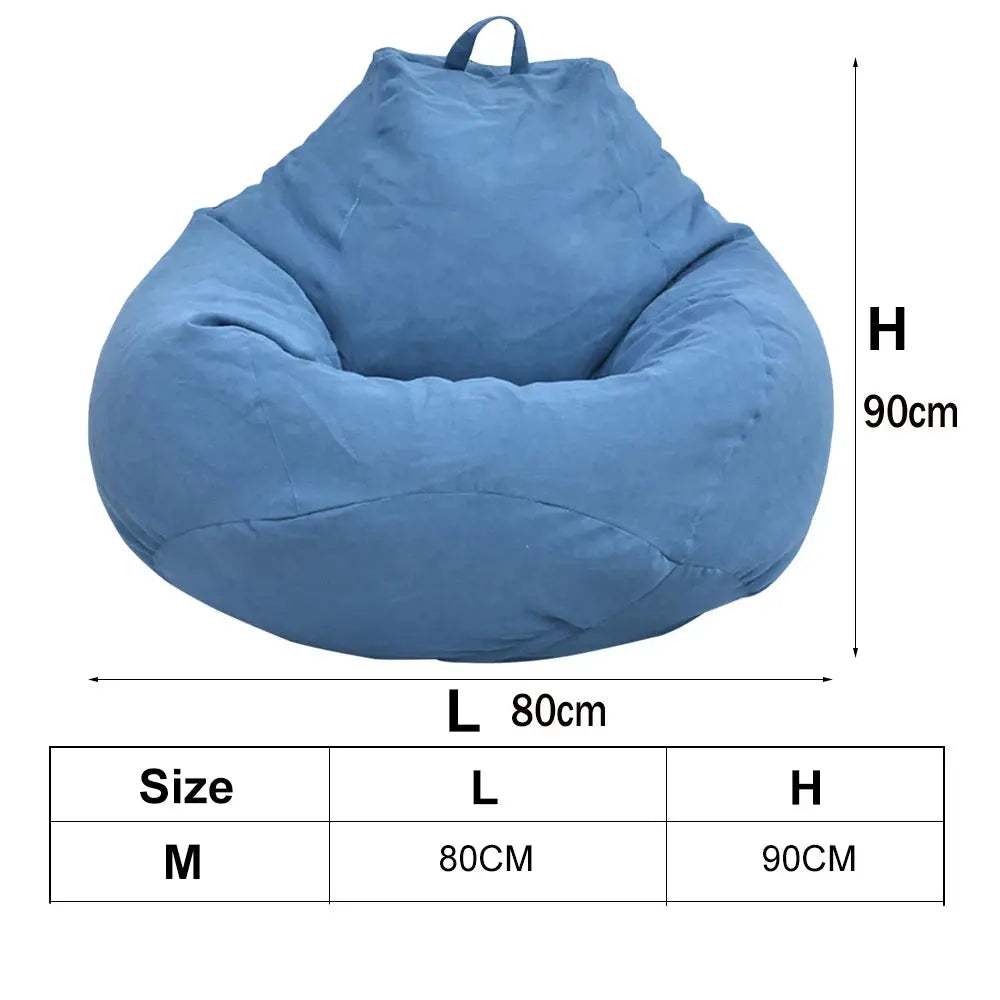 Blue lazy sofa cover for living room measuring 80cm wide and 90cm high with soft fabric