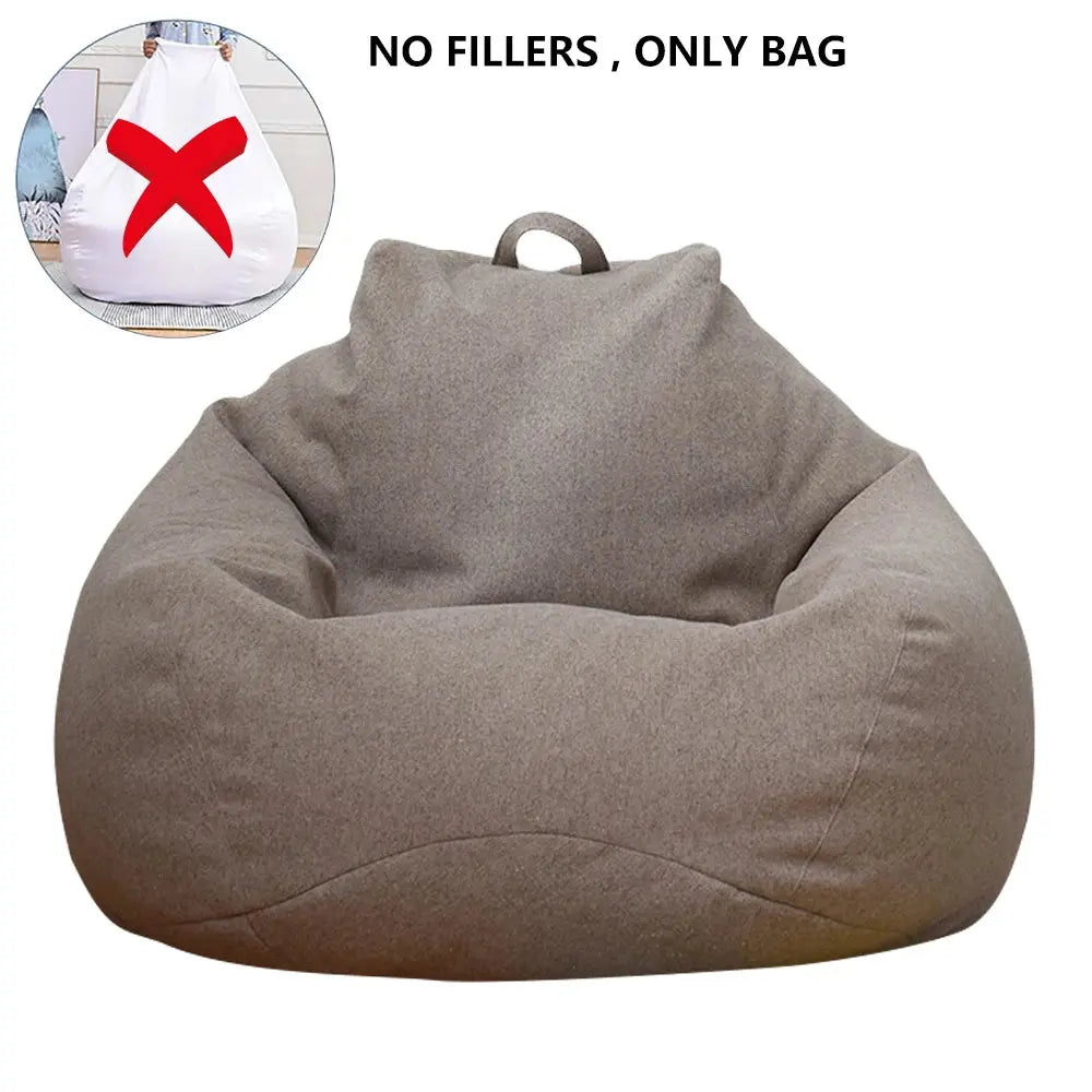 Merit Sell lazy sofa cover for living room in gray without fillers only bag included