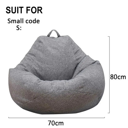 Gray lazy sofa cover for living room suitable for small code size S with 70cm width and 80cm height
