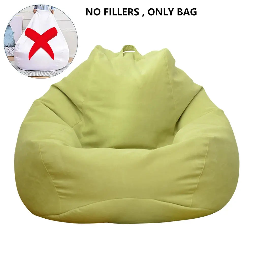 Merit Sell green lazy sofa cover for living room without fillers shown as only the cover bag