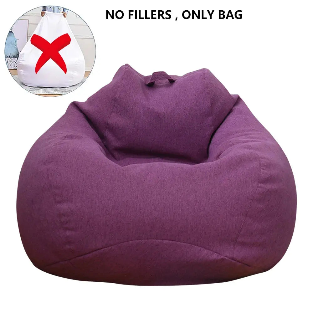 Merit Sell purple lazy sofa cover for living room without fillers, only the bag shown