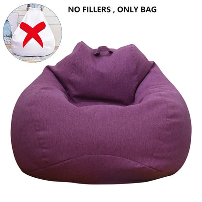 Merit Sell purple lazy sofa cover for living room without fillers, only the bag shown