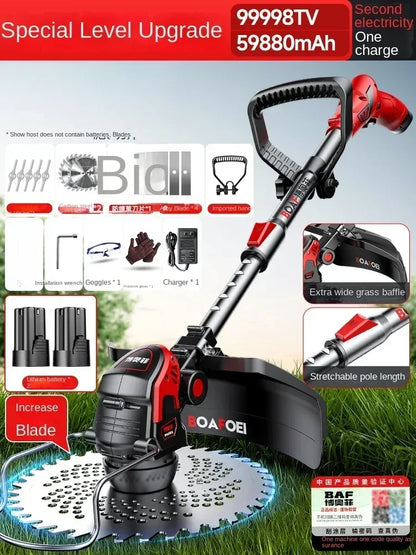 Merit Sell multi-functional brush cutter for home with adjustable length and extra wide grass blade