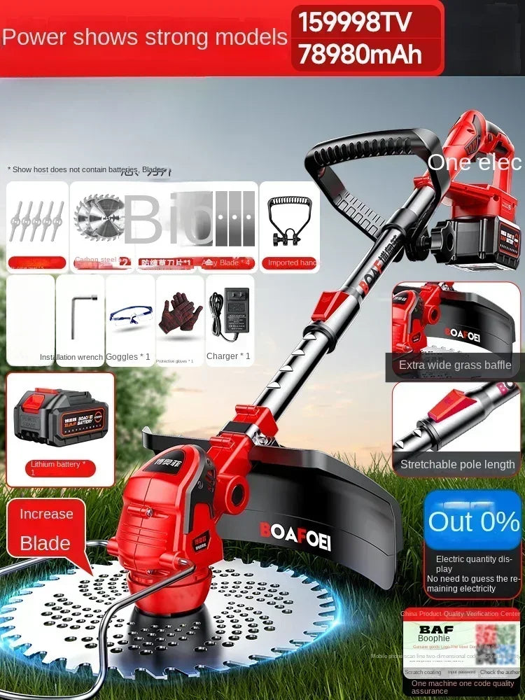 Merit Sell multi-functional brush cutter for home with adjustable features and various cutting blades