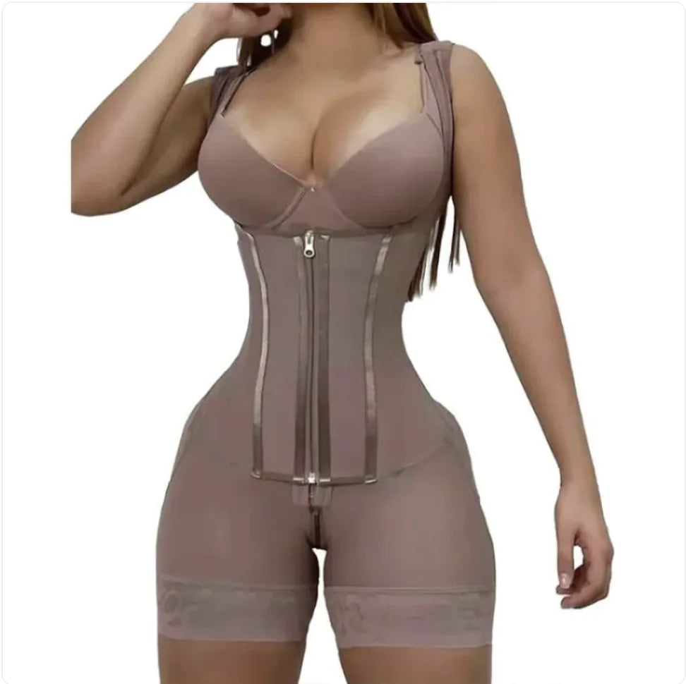 Women's 7-Bone Steel Boned One-Piece Corset for Tummy Control