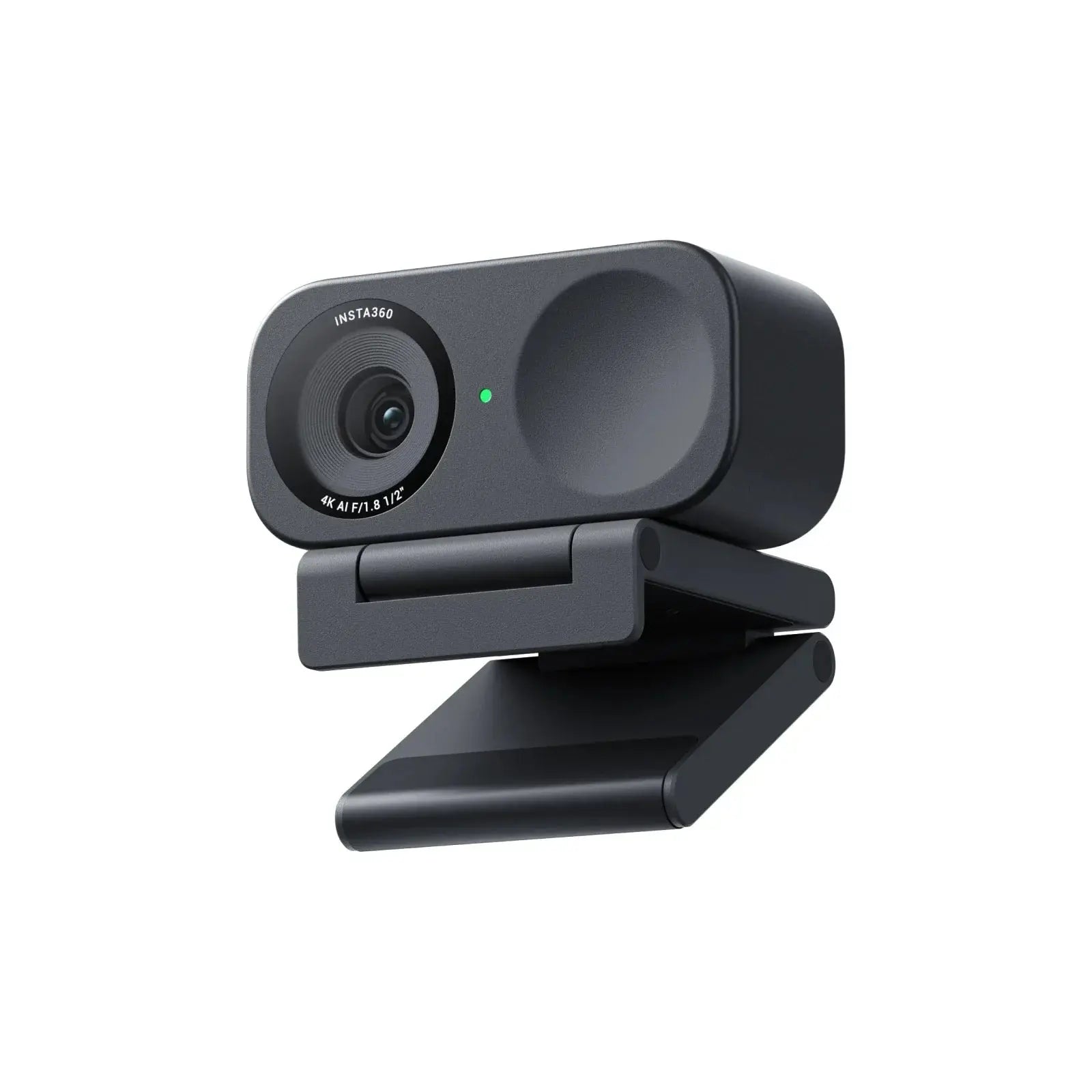 Insta360 Link 2 4K webcam in black with adjustable clip mount for high-quality video streaming
