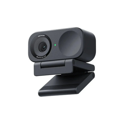 Insta360 Link 2 4K webcam in black with adjustable clip mount for high-quality video streaming