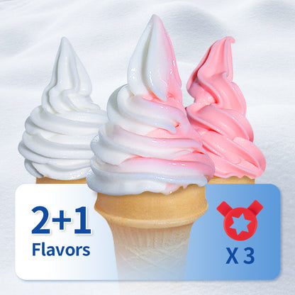 SucceBuy 22-30 L/H Soft Ice Cream Machines Commercial Tricolor Desktop Sweet Cone Freezing Equipment Vending Machine - Merit Sell