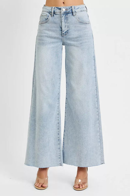 Trendsi Trendy Plus Size Denim Pants Wide Leg Jeans - Merit Sell
