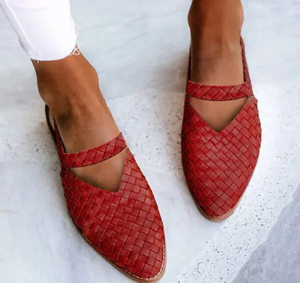 Pointed Toe Woven Women's Flat Shoes